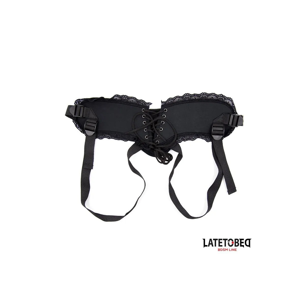 Spitzenrand-Umschnall-Dildo mit Silikonring von Latetobed BDSM Line | Fesselliebe.de