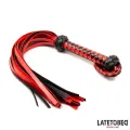Gestreifter Stachel-Flogger Rot und Schwarz von Latetobed BDSM Line
