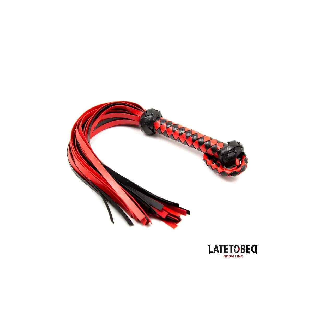 Gestreifter Stachel-Flogger Rot und Schwarz von Latetobed BDSM Line | Fesselliebe.de