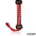 Gestreifter Stachel-Flogger Rot und Schwarz von Latetobed BDSM Line