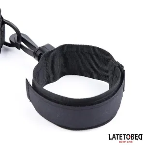Halsband mit Handfesseln, Nylon von Latetobed BDSM Line