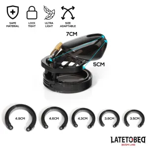 Keuschheitskäfig für Den Penis, Kurz, Schwarz von Latetobed BDSM Line