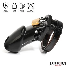 Keuschheitskäfig für Den Penis, Lang, Schwarz von Latetobed BDSM Line | Fesselliebe.de