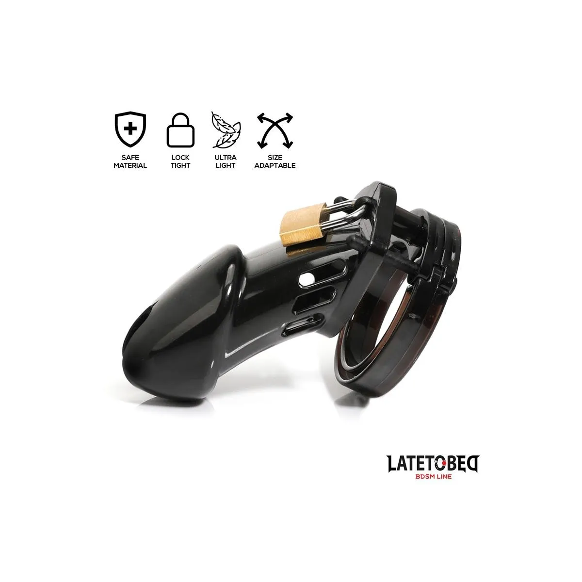 Keuschheitskäfig für Den Penis, Lang, Schwarz von Latetobed BDSM Line | Fesselliebe.de