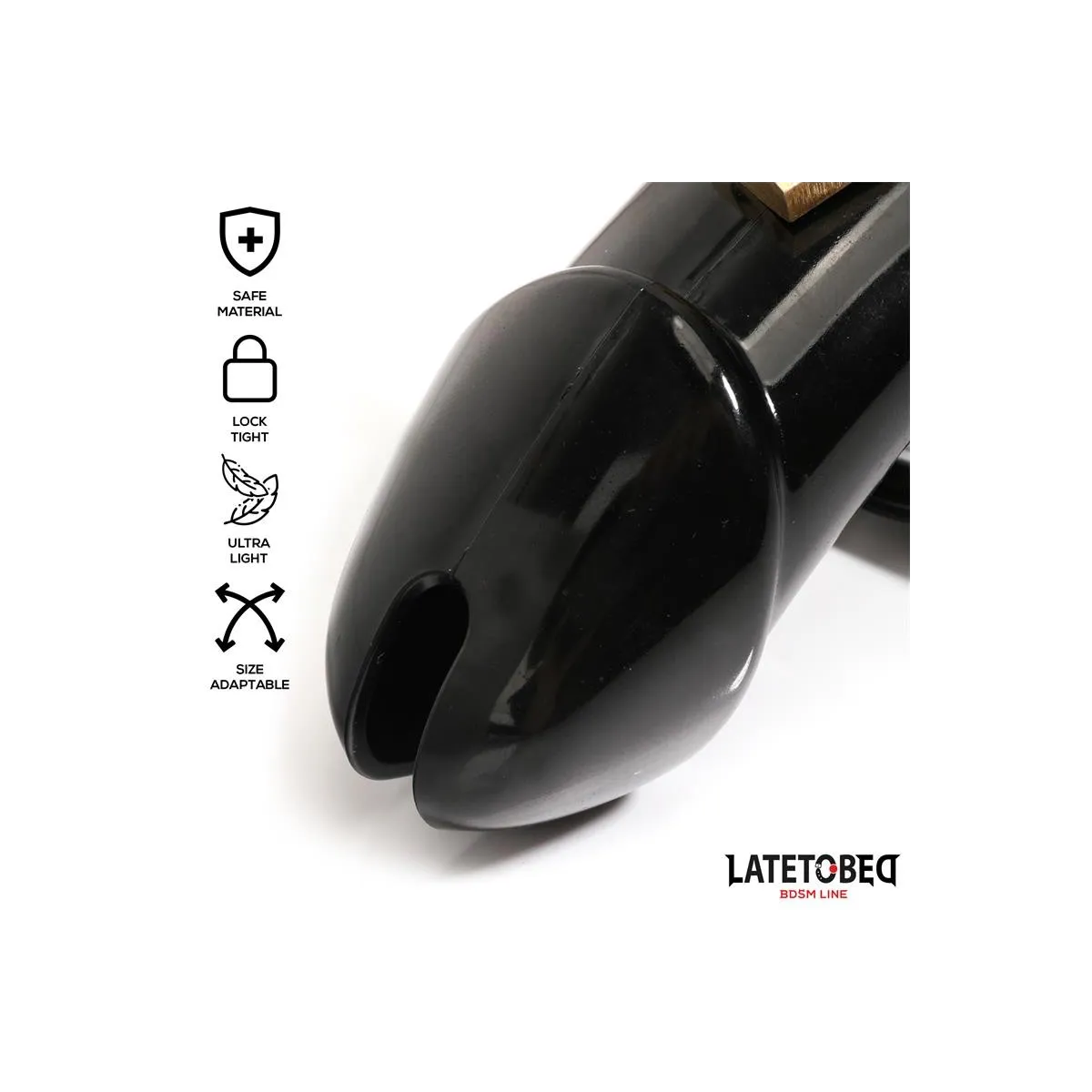 Keuschheitskäfig für Den Penis, Lang, Schwarz von Latetobed BDSM Line | Fesselliebe.de