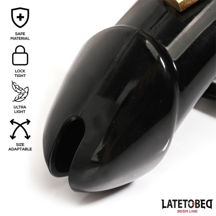 Keuschheitskäfig für Den Penis, Lang, Schwarz von Latetobed BDSM Line | Fesselliebe.de