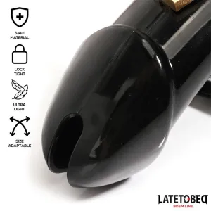 Keuschheitskäfig für Den Penis, Lang, Schwarz von Latetobed BDSM Line