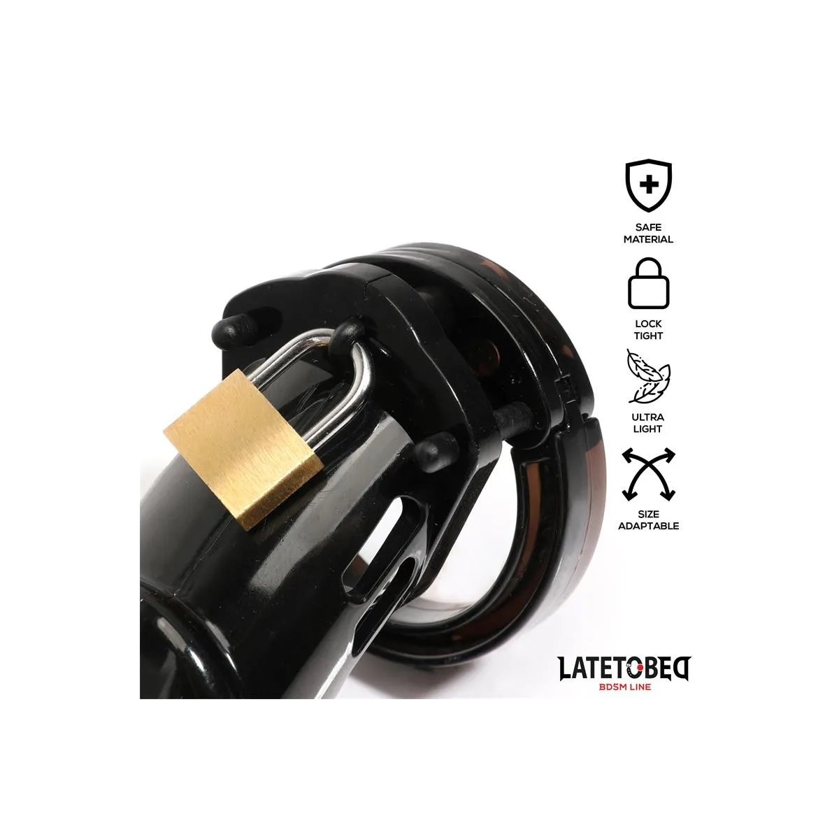 Keuschheitskäfig für Den Penis, Lang, Schwarz von Latetobed BDSM Line | Fesselliebe.de