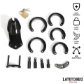 Keuschheitskäfig für Den Penis, Lang, Schwarz von Latetobed BDSM Line