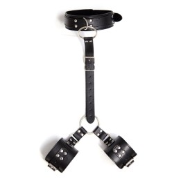 Halsband mit Fesseln Verstellbar Schwarz von Latetobed BDSM Line | Fesselliebe.de