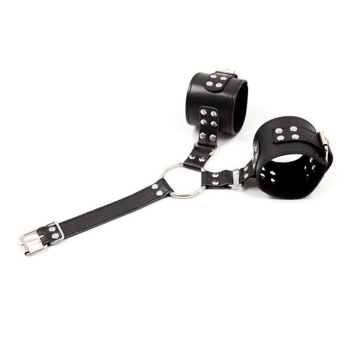 Halsband mit Fesseln Verstellbar Schwarz von Latetobed BDSM Line | Fesselliebe.de