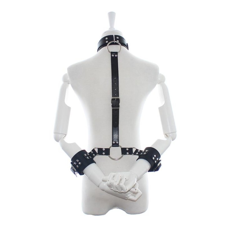 Halsband mit Fesseln Verstellbar Schwarz von Latetobed BDSM Line | Fesselliebe.de