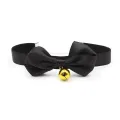 Halsband mit Schleife und Glocke 36 cm Grösse L Schwarz von Latetobed BDSM Line