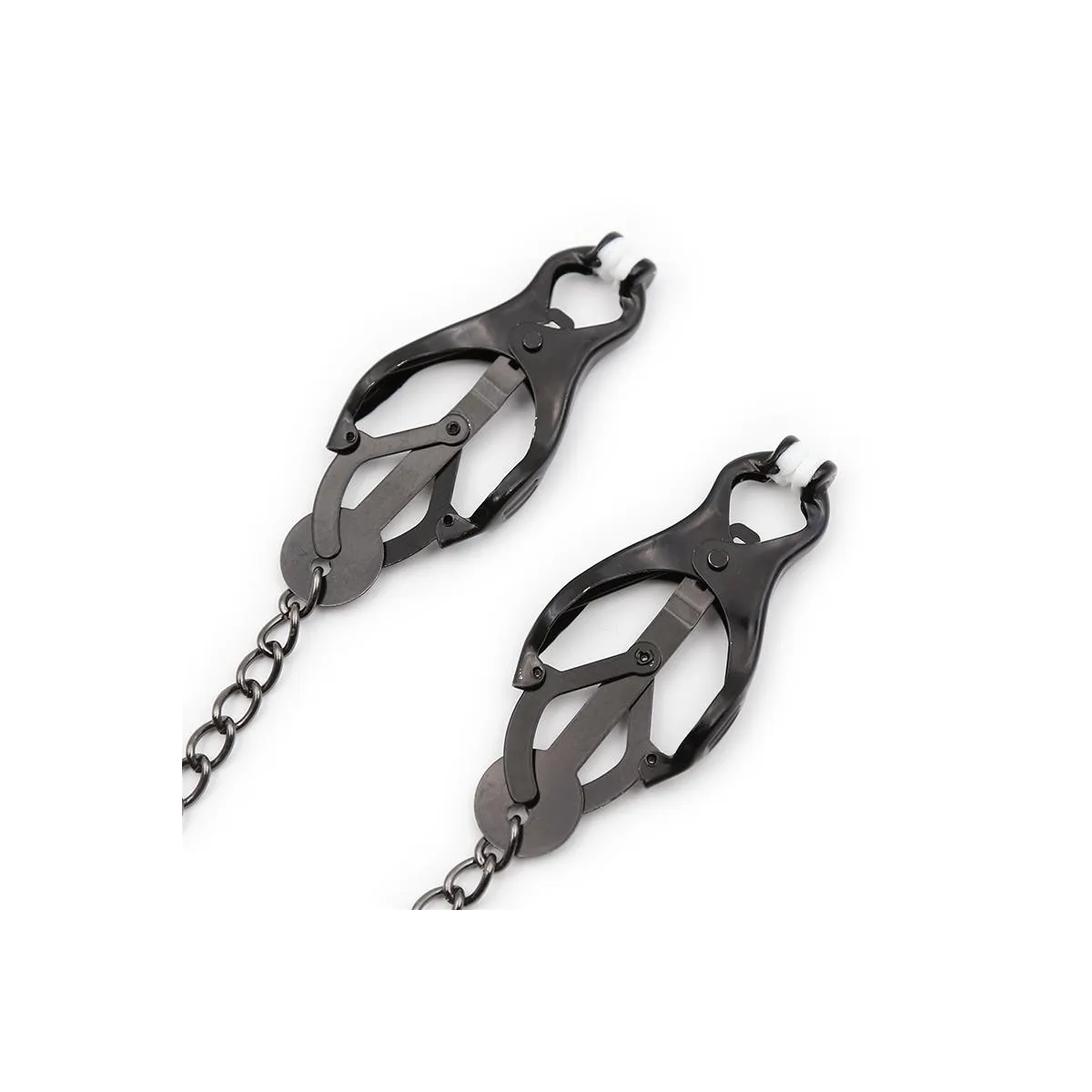 Japanische Nippelklemmen mit Kette Schwarz von Latetobed BDSM Line | Fesselliebe.de