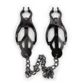 Japanische Nippelklemmen mit Kette Schwarz von Latetobed BDSM Line