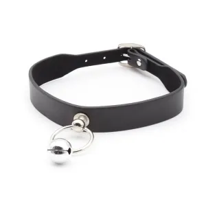 Halsband mit Reifen und Glocke Schwarz von Latetobed BDSM Line