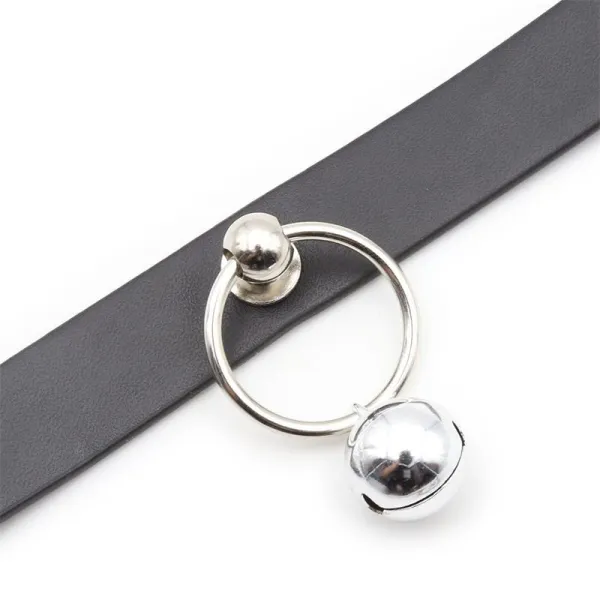 Halsband mit Reifen und Glocke Schwarz von Latetobed BDSM Line | Fesselliebe.de