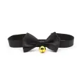 Halsband mit Schleife und Glöckchen, 29 cm, Grösse M, Schwarz von Latetobed BDSM Line