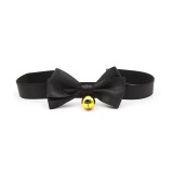Halsband mit Schleife und Glöckchen, 29 cm, Grösse M, Schwarz von Latetobed BDSM Line | Fesselliebe.de
