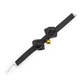Halsband mit Schleife und Glöckchen, 29 cm, Grösse M, Schwarz von Latetobed BDSM Line | Fesselliebe.de