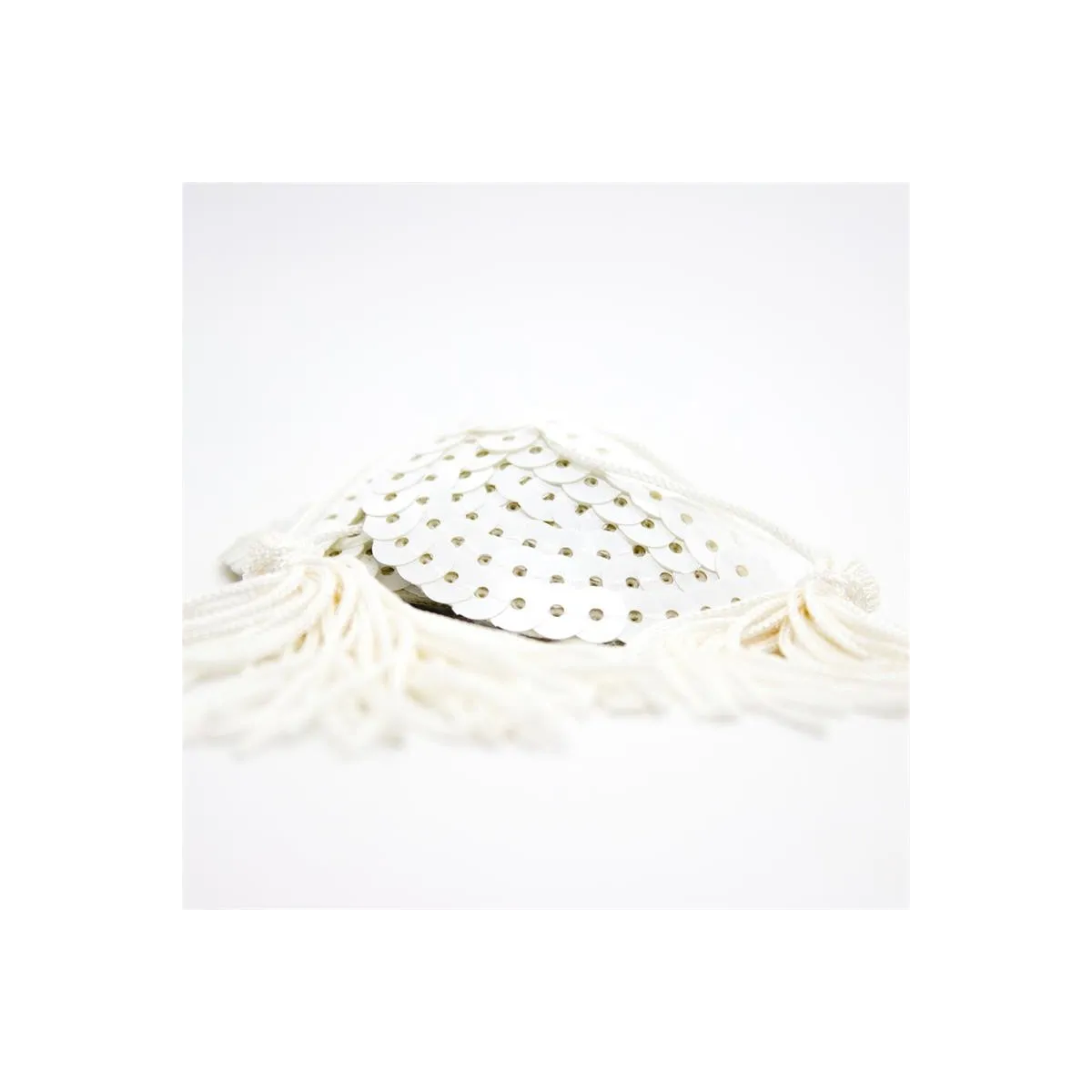 Pailletten-Nippelabdeckung mit Quaste, Weiss von Latetobed BDSM Line | Fesselliebe.de