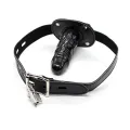 Verschliessbarer Langer Penis 10 cm Knebelball Schwarz von Latetobed BDSM Line