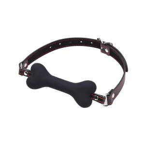 Knochen-Knebelball Silikon 12 cm Schwarz von Latetobed BDSM Line