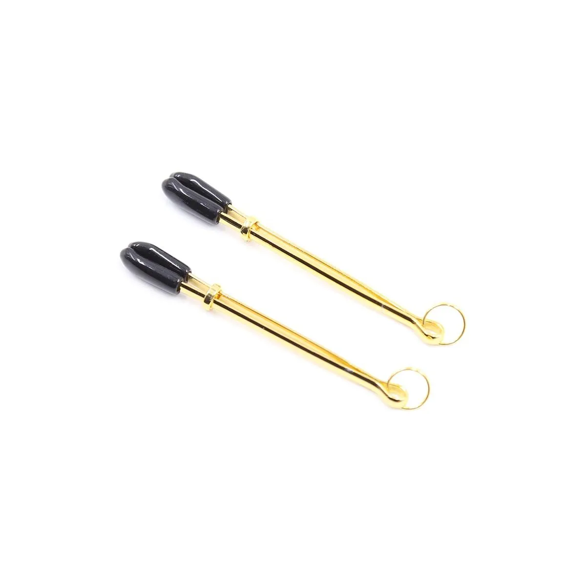 Nippelklemmen Metall Schwarz/Gold von Latetobed BDSM Line | Fesselliebe.de