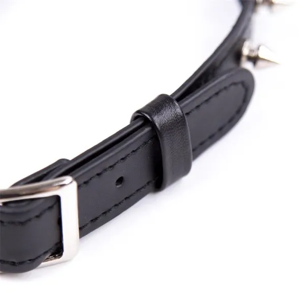 Halsband mit Stacheln Verstellbar 43 cm Schwarz von Latetobed BDSM Line | Fesselliebe.de