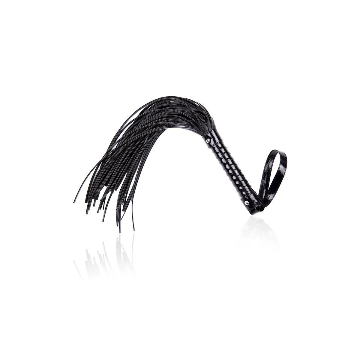 Glänzende Handgriff-Peitsche 44 cm Schwarz von Latetobed BDSM Line | Fesselliebe.de