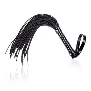 Glänzende Handgriff-Peitsche 44 cm Schwarz von Latetobed BDSM Line | Fesselliebe.de