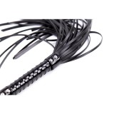 Glänzende Handgriff-Peitsche 44 cm Schwarz von Latetobed BDSM Line | Fesselliebe.de