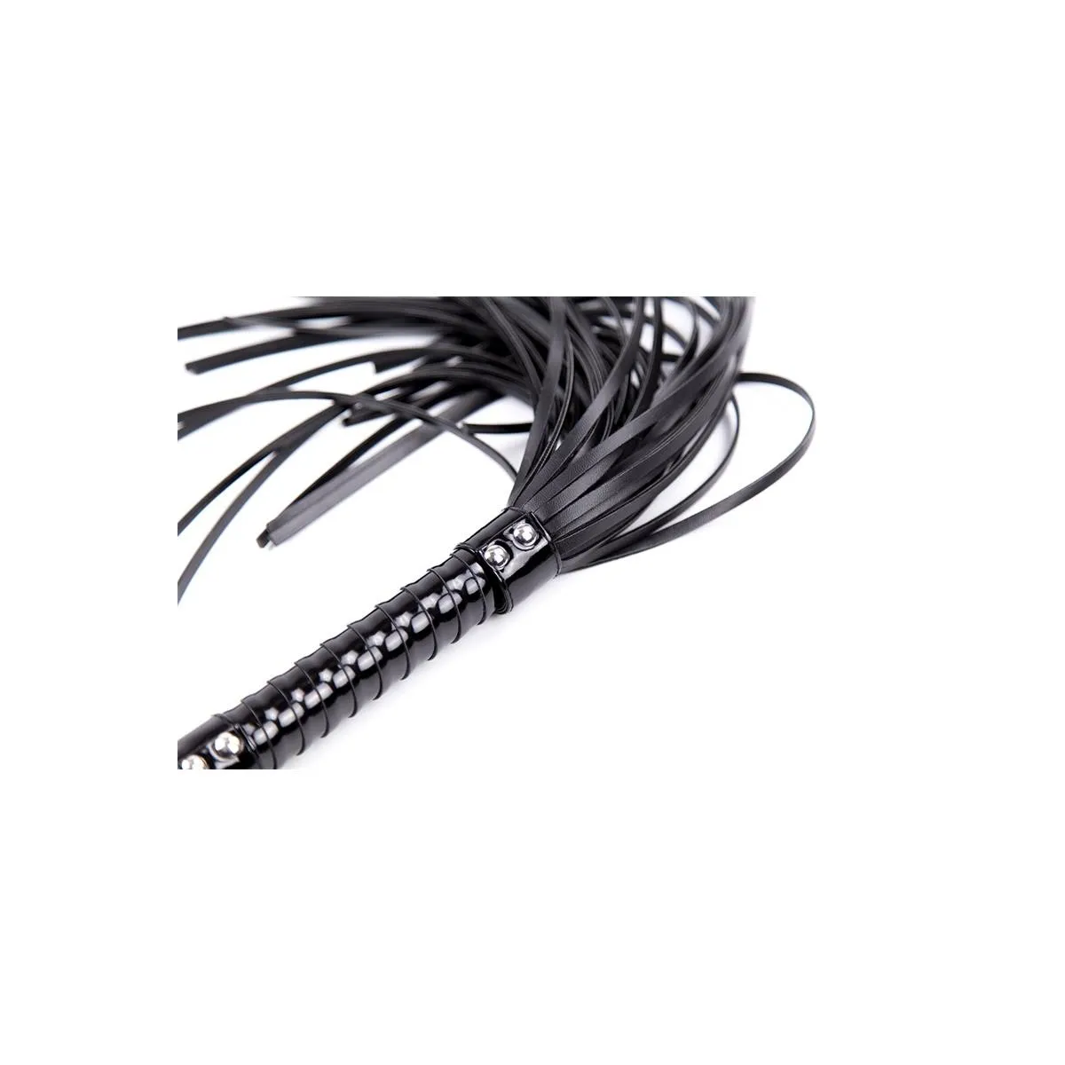 Glänzende Handgriff-Peitsche 44 cm Schwarz von Latetobed BDSM Line | Fesselliebe.de