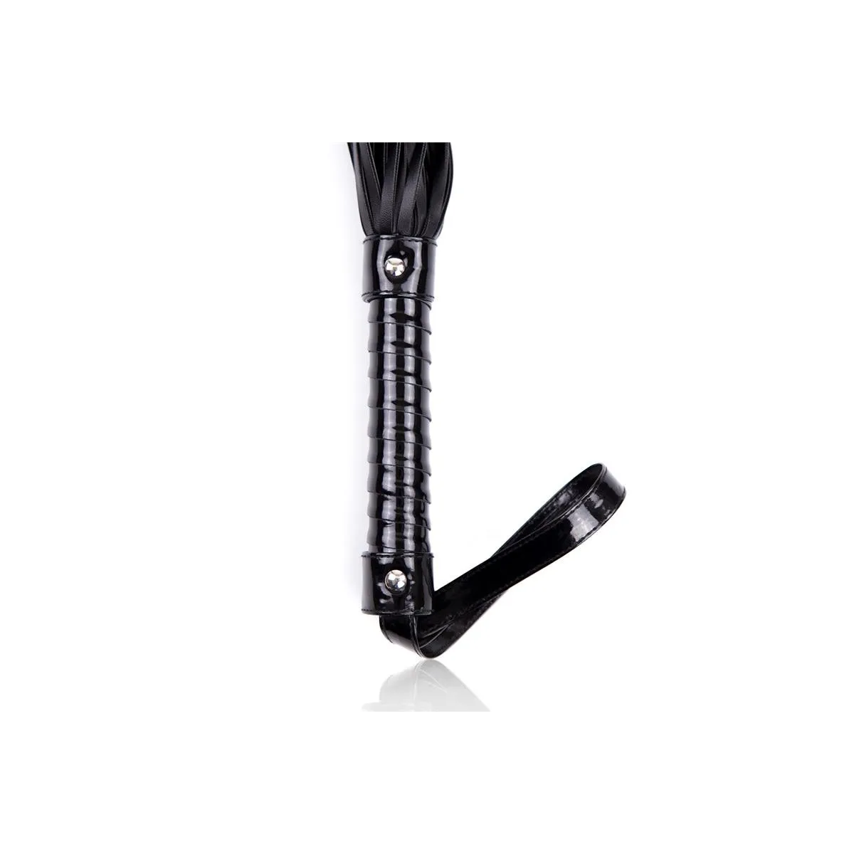 Glänzende Handgriff-Peitsche 44 cm Schwarz von Latetobed BDSM Line | Fesselliebe.de