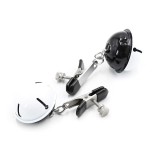 Nippelklemmen mit Glocke Schwarz/Weiss von Latetobed BDSM Line | Fesselliebe.de