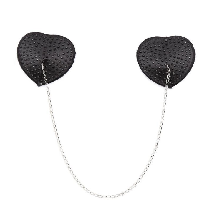Nippel-Covers mit Metallkette, Schwarz von Latetobed BDSM Line | Fesselliebe.de