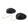 Nippel-Covers mit Metallkette, Schwarz von Latetobed BDSM Line