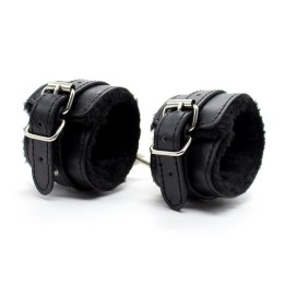 Fussfesseln mit Schwarzer Polsterung Innen, 35 cm, Schwarz von Latetobed BDSM Line | Fesselliebe.de
