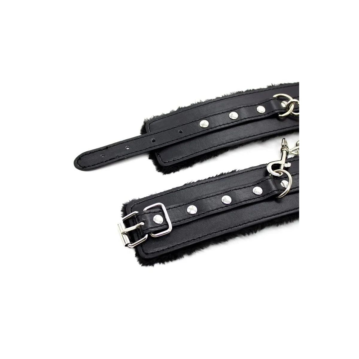 Fussfesseln mit Schwarzer Polsterung Innen, 35 cm, Schwarz von Latetobed BDSM Line | Fesselliebe.de