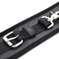 Lederhandschellen mit Grossen Ringen, Schwarz von Latetobed BDSM Line