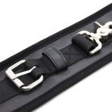 Lederhandschellen mit Grossen Ringen, Schwarz von Latetobed BDSM Line | Fesselliebe.de