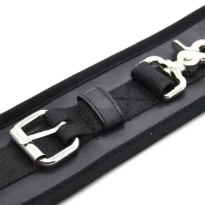 Lederhandschellen mit Grossen Ringen, Schwarz von Latetobed BDSM Line