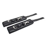 Lederhandschellen mit Grossen Ringen, Schwarz von Latetobed BDSM Line | Fesselliebe.de
