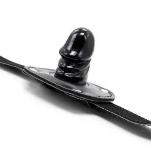 Verschliessbarer Kurzer Penis-Knebelball 5 cm Schwarz von Latetobed BDSM Line