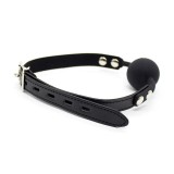Silicona Ballknebel 4 cm mit Vorhängeschloss Schwarz von Latetobed BDSM Line | Fesselliebe.de