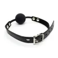 Silicona Ballknebel 4 cm mit Vorhängeschloss Schwarz von Latetobed BDSM Line