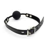 Silicona Ballknebel 4 cm mit Vorhängeschloss Schwarz von Latetobed BDSM Line | Fesselliebe.de