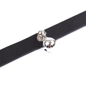 Halsband mit Glöckchen, Verstellbar, 43 cm, Schwarz von Latetobed BDSM Line