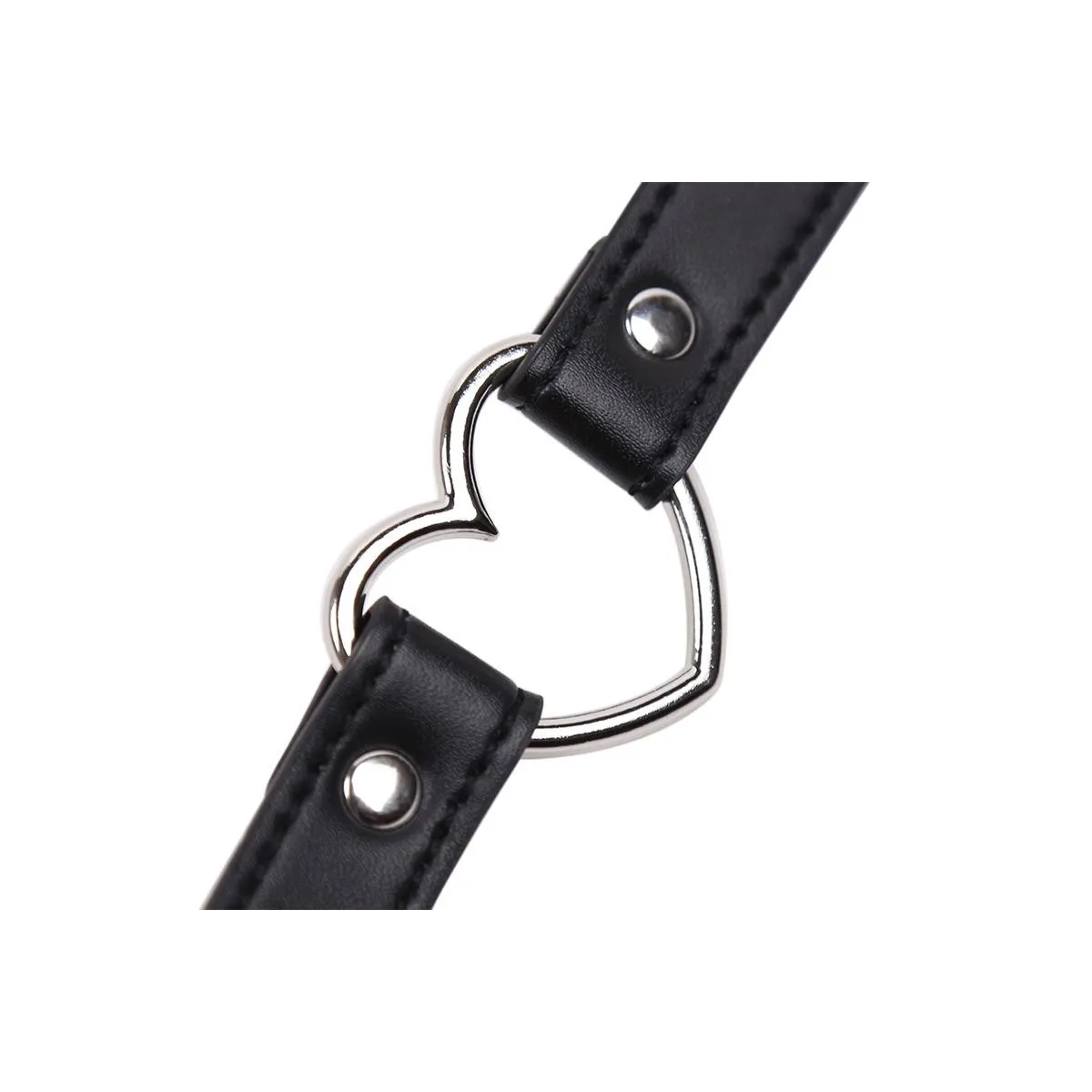 Halsband mit Herzförmigem Bügel, Verstellbar, 41,5 cm, Schwarz von Latetobed BDSM Line | Fesselliebe.de
