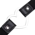 Halsband mit Herzförmigem Bügel, Verstellbar, 41,5 cm, Schwarz von Latetobed BDSM Line